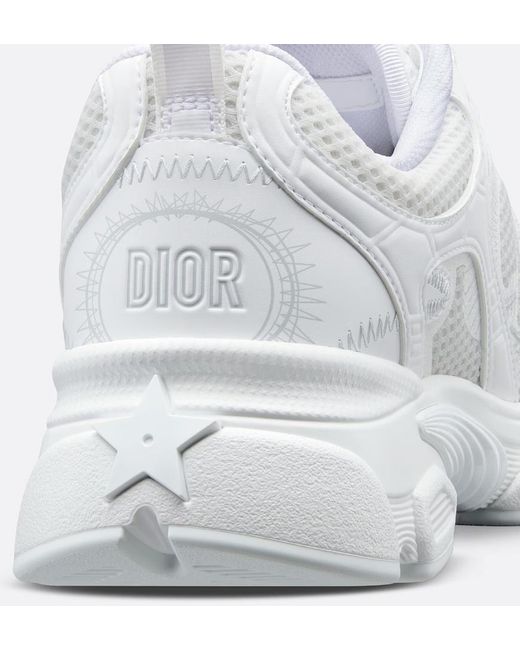 Dior White Chrono Lace-Up Sneakers