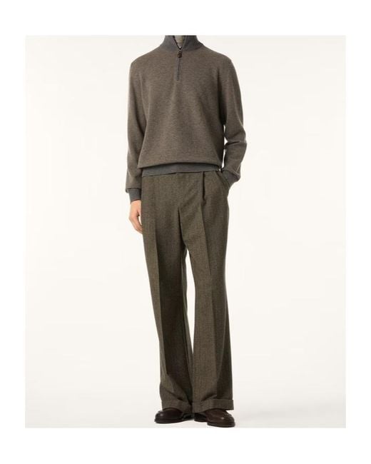 Loro Piana Gray Roadster Sweater for men