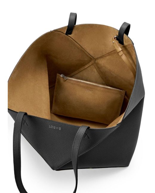 Loewe Black Large Puzzle Fold Tote Bag