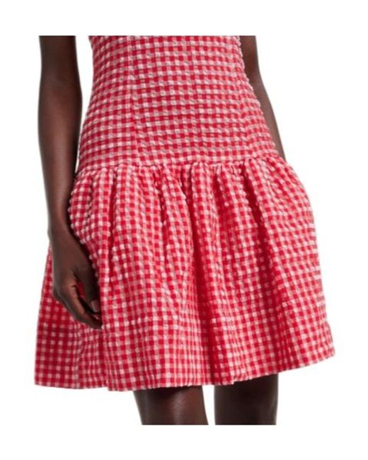 Ganni Red Nordic Style Mini Skirt