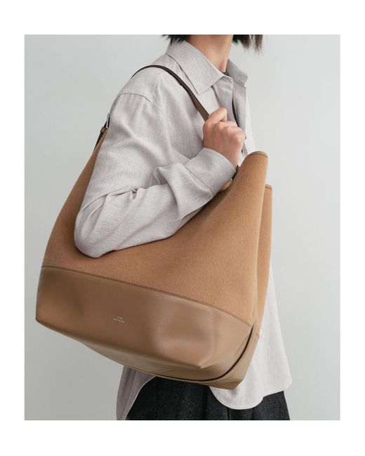 Totême Brown Belted Doublé Tote Bag