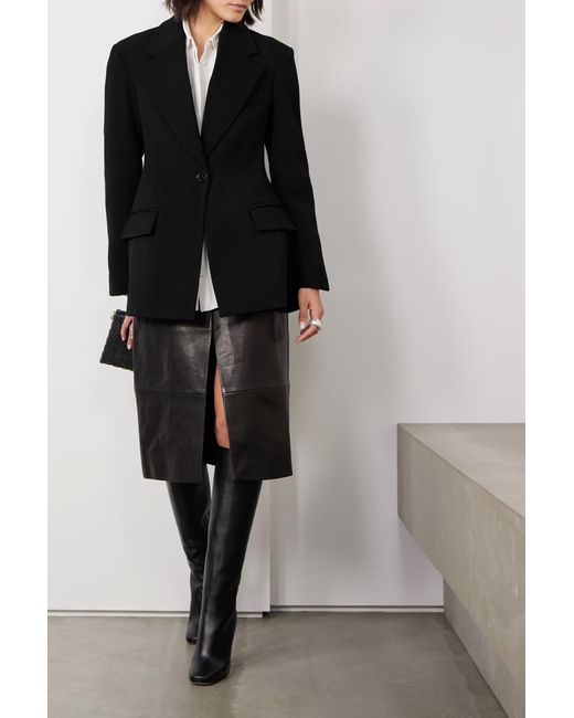 Proenza Schouler Black Long-Sleeved Lapel Blazer