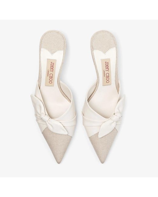 Jimmy Choo White Livi 65 Mules