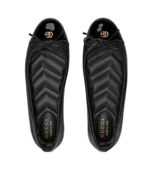 Gucci Black Double G Ballet Flats