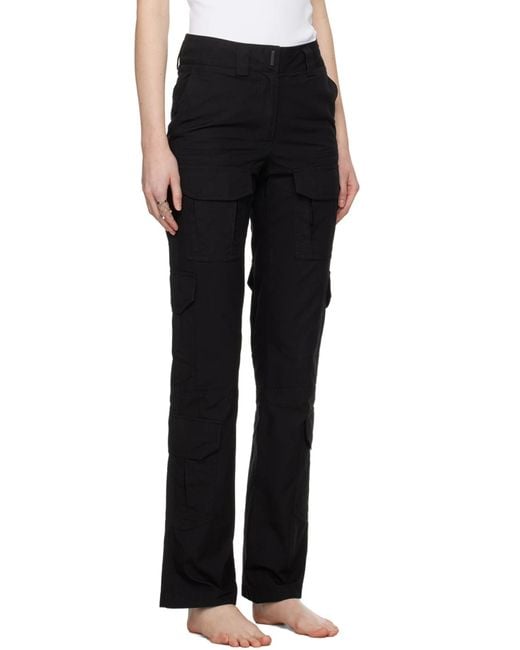 Givenchy Black Logo Plaque Cargo Trousers