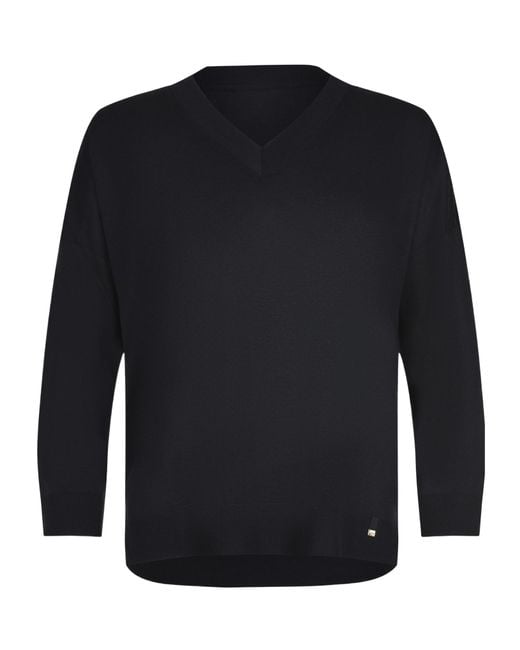 Herno Blue Glam Knit Effect Sweater