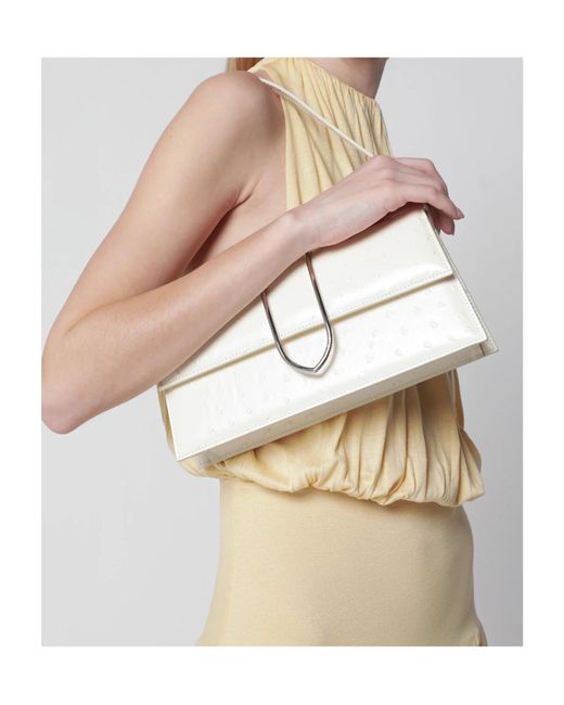 Jacquemus White Le Bambino Long Calfskin Tote Bag