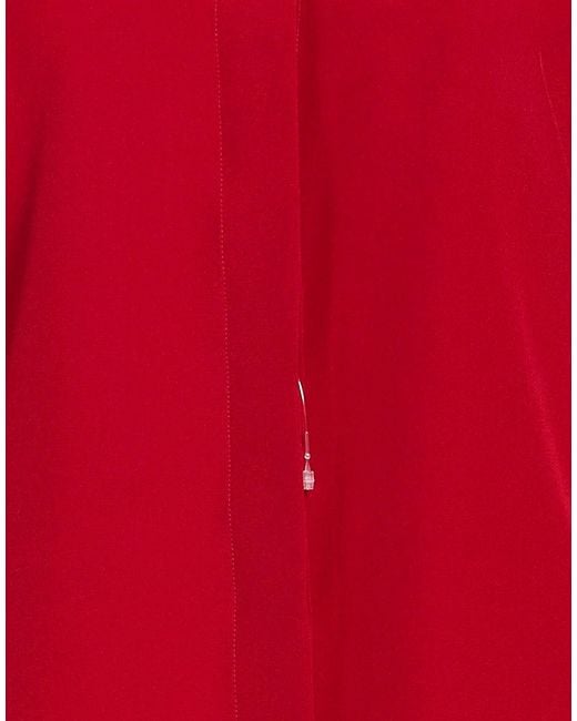 Max Mara Red Solid Color Long-Sleeve Shirt