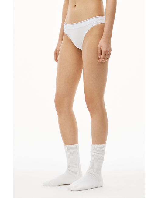 Alexander Wang White Rib Plain Thong