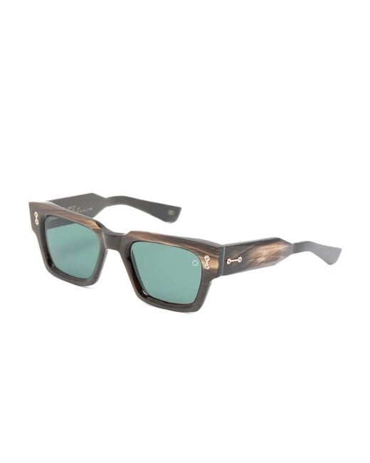 Akoni Green Rectangle Sunglasses
