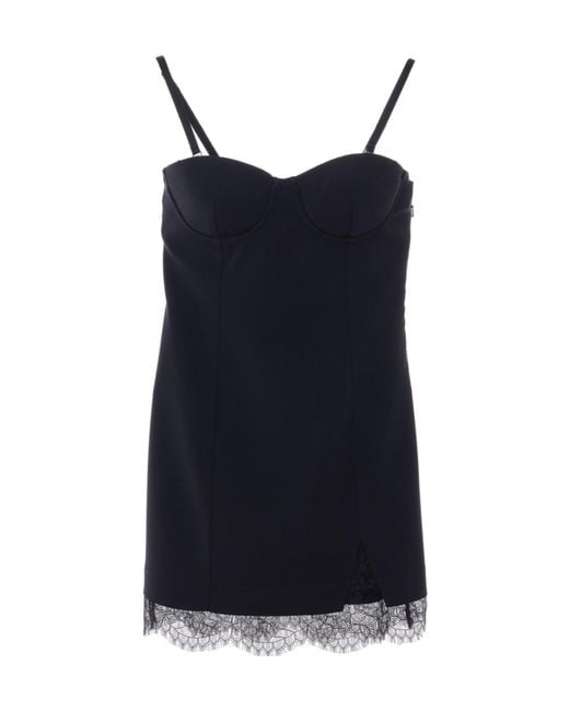 Patrizia Pepe Black Mini Crepe Sheath Dress