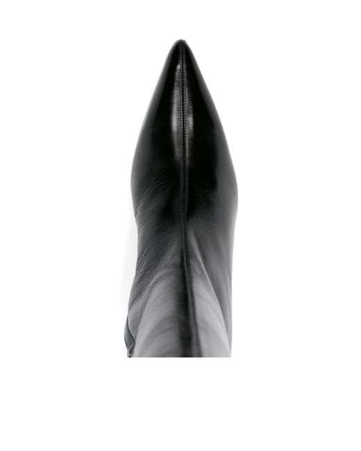 Khaite Black Pointed-Toe Boots
