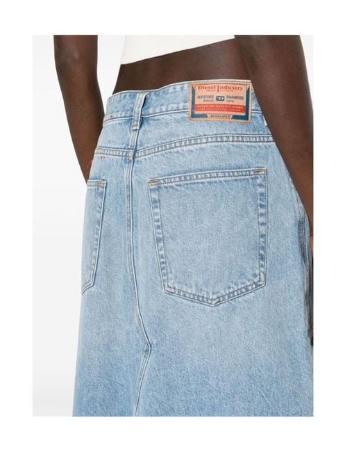 DIESEL Blue Denim Maxi Skirt
