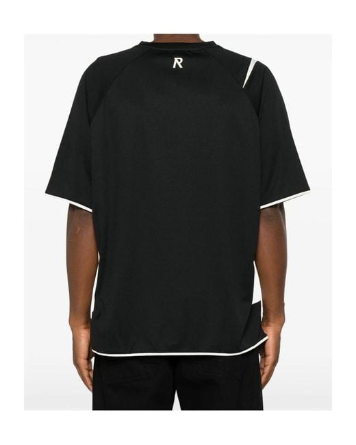 Represent Black Logo Printed Football T-Shirt for men