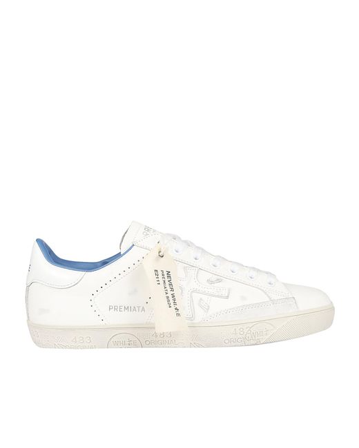 Premiata White Round Head Low Upper Board Shoes for men