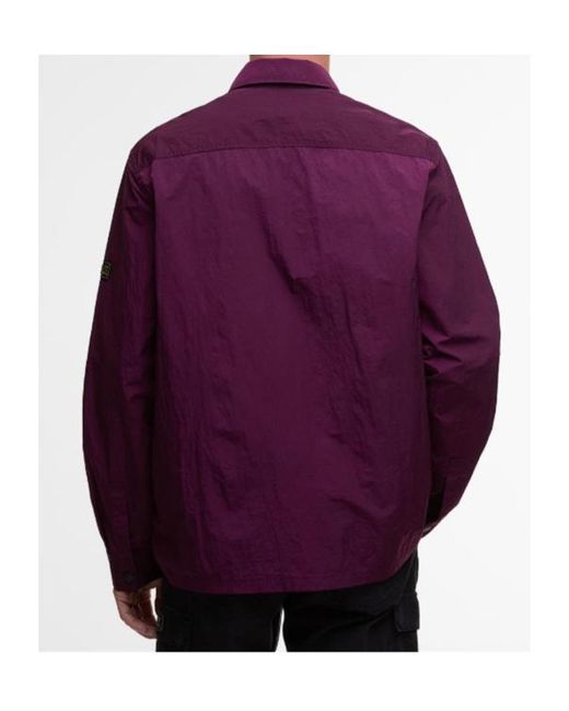 Barbour Purple Shirt-Style Casual Jacket for men