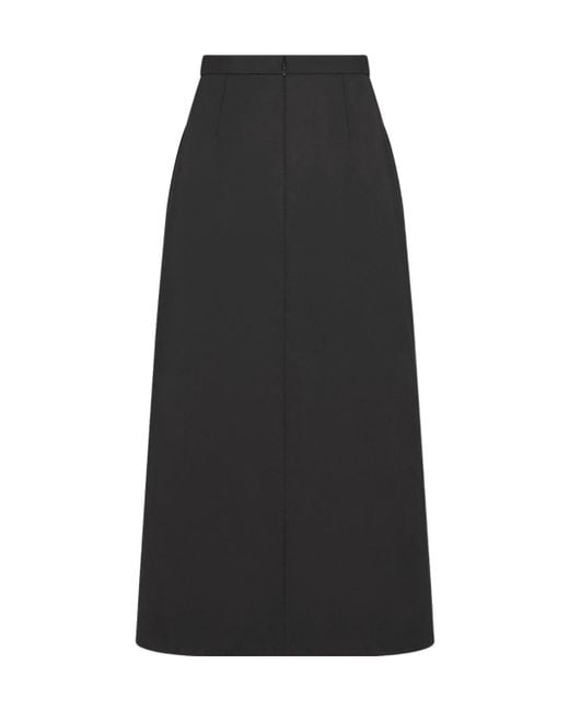 Dior Black Mid-Length Flared Skirt
