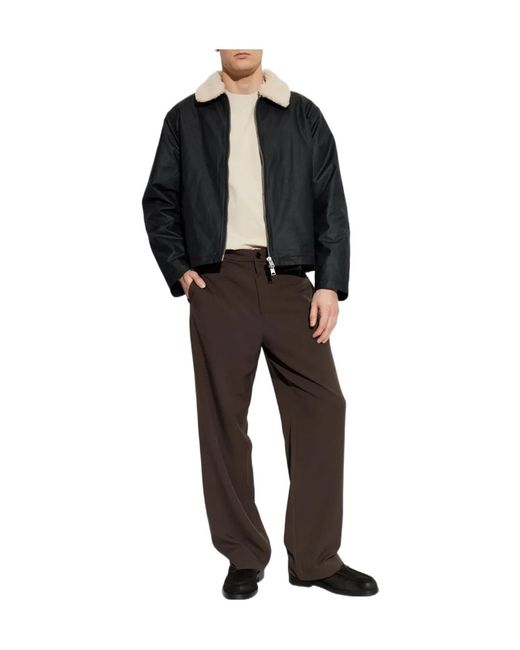 AllSaints Black Boston Shearling Collar Jacket