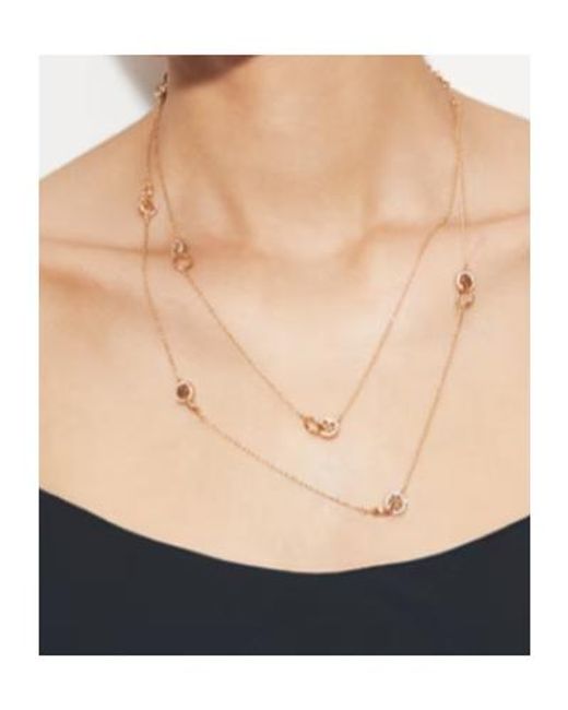 Tory Burch White Round-Motifs Long Necklace