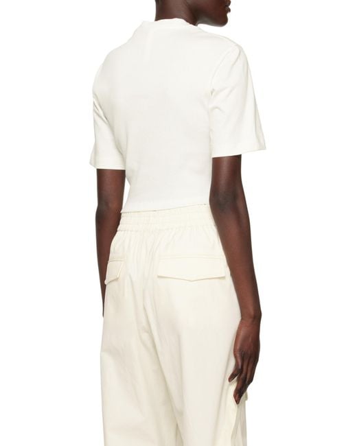 Dion Lee White Corset Organic Cotton T-Shirt for men