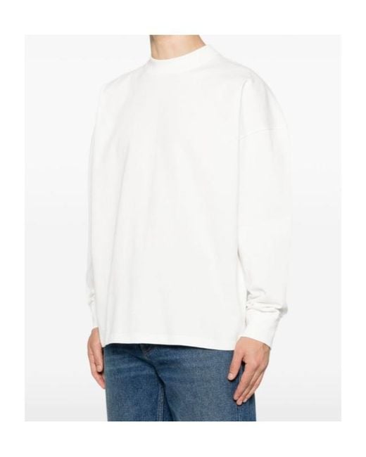 The Row White Dolino Long-Sleeve Sweater for men
