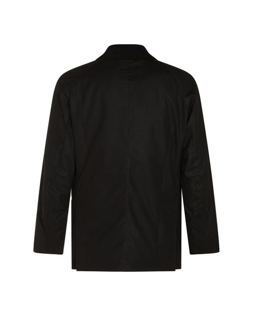 Barbour Black Waxed Cotton Jacket for men