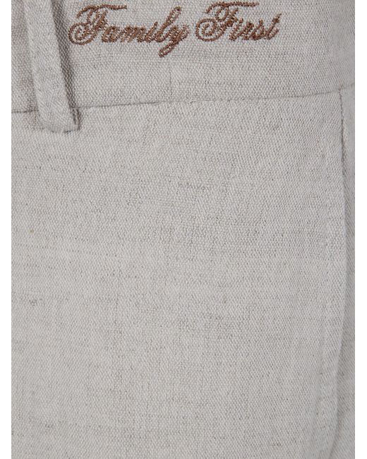 FAMILY FIRST Gray Logo-Embroidered Trousers for men