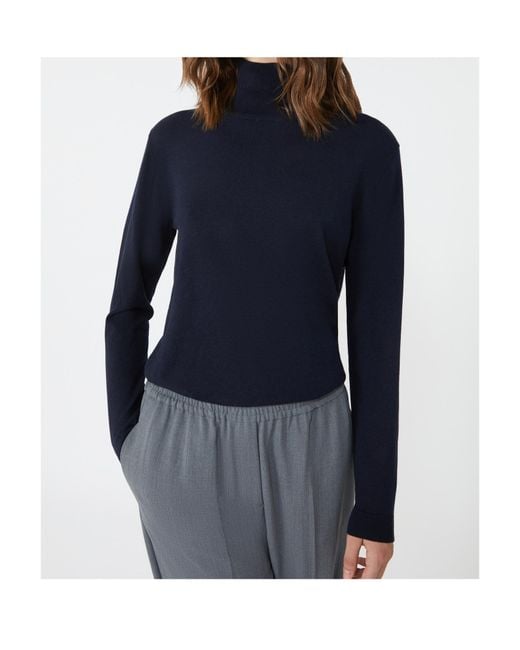 Weekend by Maxmara Blue Kiku Turtleneck Long-Sleeved Jumper