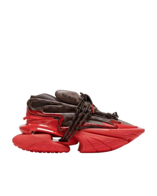 Balmain Red Unicorn Trainers for men
