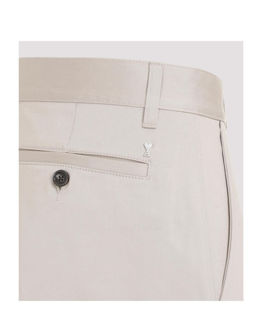 AMI Gray Mid-Rise Cropped Trousers for men