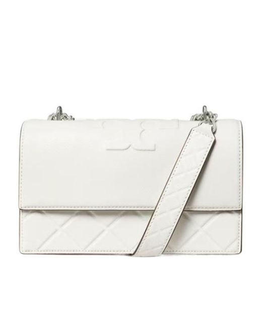 Tory Burch White Fleming Small Convertible Shoulder Bag