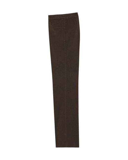 Saint Laurent Brown Mid-Rise Straight Leg Pants