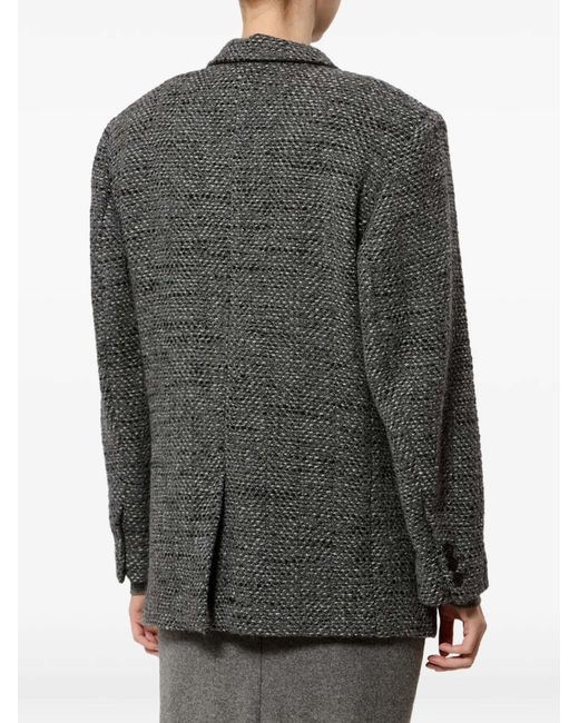 Isabel Marant Black Textured Singlebutton Blazer