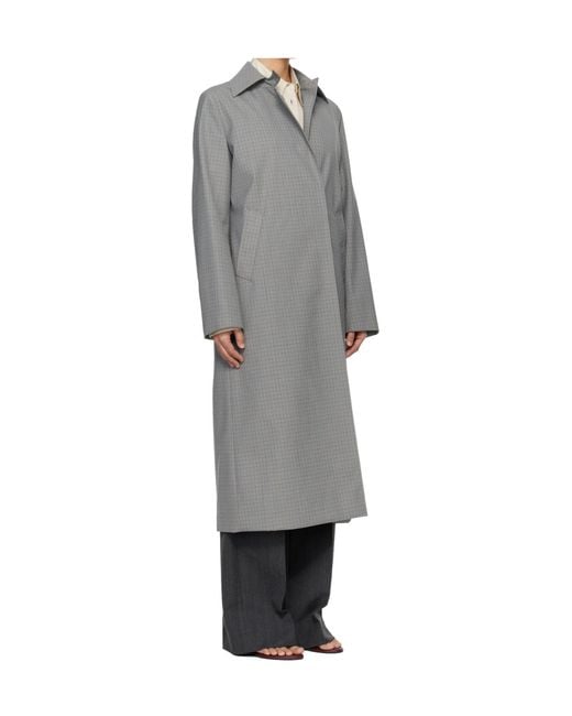 Our Legacy Gray Capital Wool Blend Lapel Coat