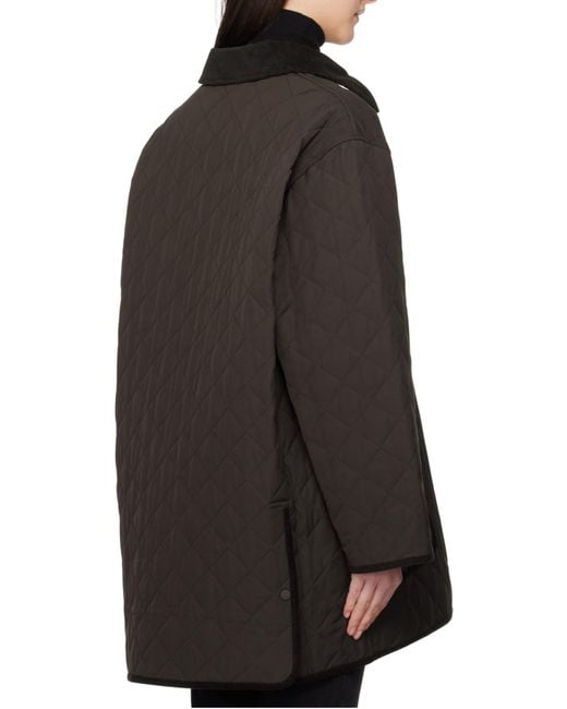 Totême Black Totême Diamond-Quilted Buttoned Jacket