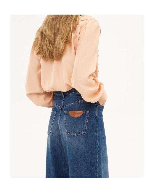 Chloé Natural Chloé Ruffle Detailed Long-Sleeve Shirt