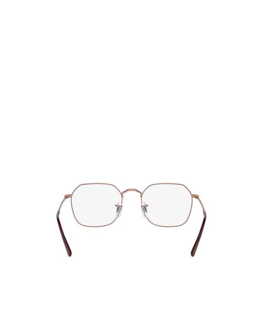 Ray-Ban White Geometric Frame Glasses for men