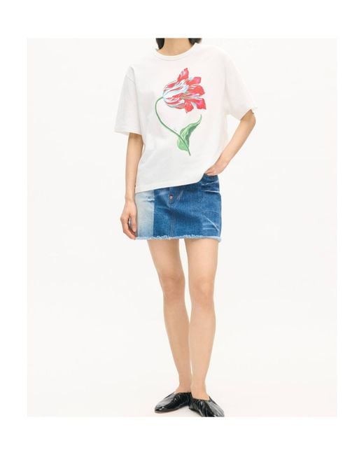 KENZO White Floral Print T-Shirt