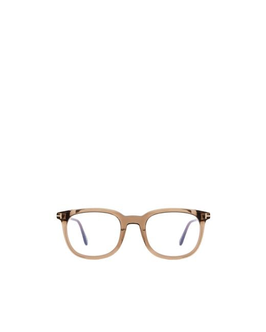 Tom Ford Metallic Eyewear Square Frame Glasses
