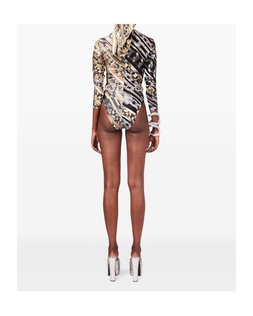 Area Multicolor Chain Link-Print Bodysuit