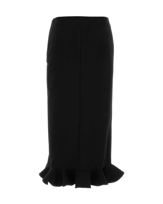 Moschino Black Zippered Skirt