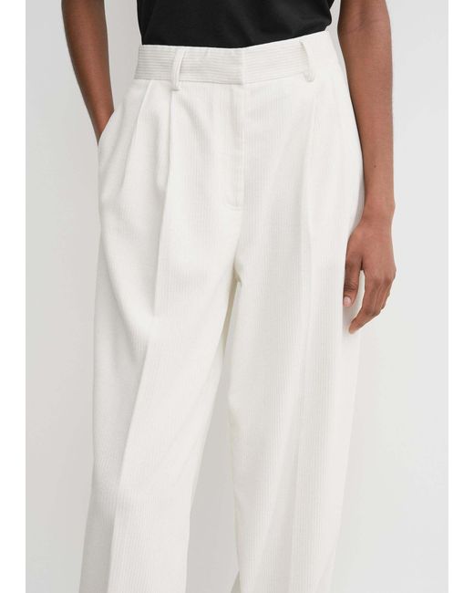 Totême White Belt-Loop Casual Pants
