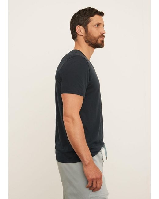 Vince Black V-Collar T-Shirt for men