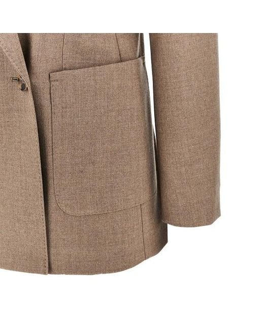 Max Mara Brown Harald Double-Breasted Tailored Blazer