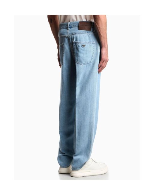 Emporio Armani Blue Mid-Waisted Long Casual Outfit for men