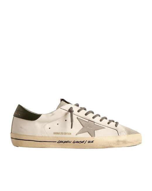 Golden Goose Deluxe Brand Natural Super-Star Low-Top Sneakers for men