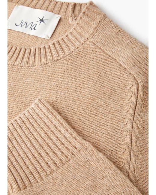Juvia Natural Ribbed Crew Neck Sweater
