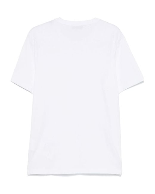 Fay White Pocket Crew Neck T-Shirt for men