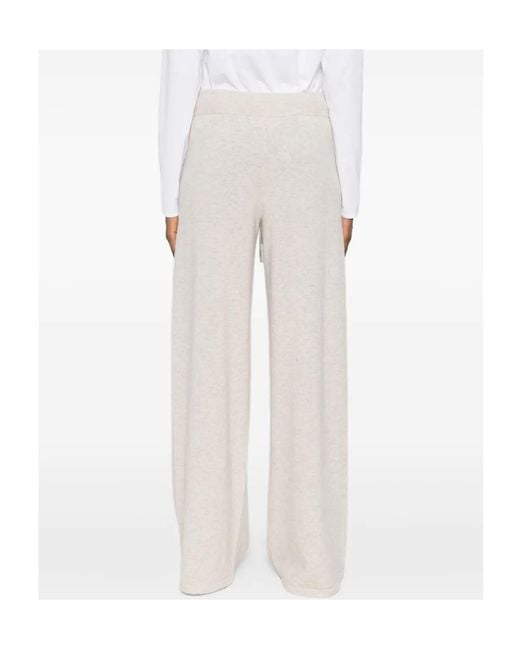 Lisa Yang White Drawstring Wide-Leg Pants
