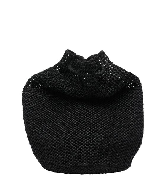 IBELIV Black Sail Drawstring Bucket Bag